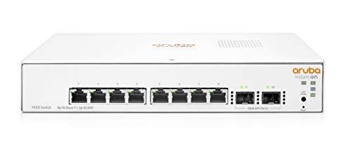 Hewlett Packard Enterprise HPE Aruba Instant On 1930 8G 2SFP Switch - Switch - L3 - hanterad - 8 x 10/100/1000 + 2 x Gigabit SFP - rackmonterbar (JL68 Vit