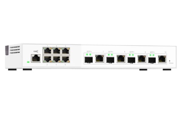 QNAP QSW-M2106-4C - Switch - Styrt - 6 x 2.5GBase-T + 4 x combo 10 Gigabit SFP+/RJ-45 - stasjonær