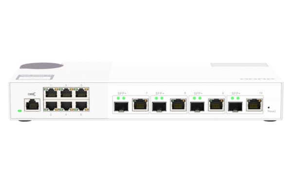 QNAP QSW-M2106-4C - Switch - Styrt - 6 x 2.5GBase-T + 4 x combo 10 Gigabit SFP+/RJ-45 - stasjonær