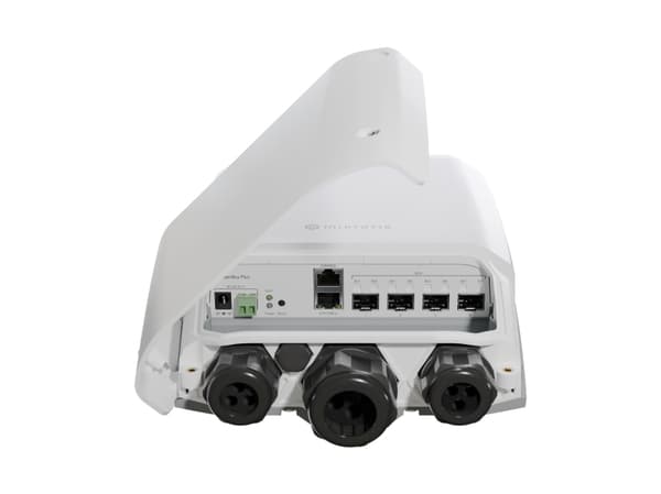 MikroTik FiberBox Plus - Switch - Administrerad - 4 x 10 Gigabit SFP+ - pålmonterbar, väggmonterbar