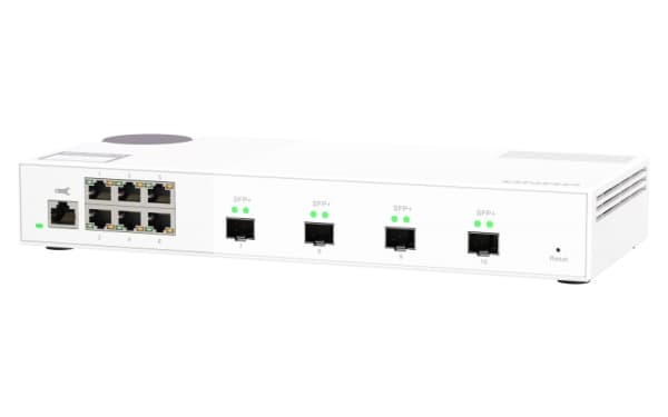 QNAP QSW-M2106-4S - Switch - Styrt - 6 x 2.5GBase-T + 4 x 10Gb Ethernet SFP+ - stasjonær