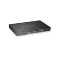 Miniatyrbild 1 av 4: Zyxel GS1920-24HPv2 - 24-portars Gigabit Ethernet Smart Managed PoE+ Switch med 375 Watt Budget och 4 Gigabit Combo Portar och Hybrid Cloud Mode