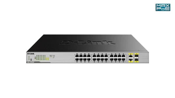 D-Link DGS 1026MP - switch - uadministreret - 24 x 10/100/1000 (PoE) + 2 x Combo Gigabit SFP - desktop, rackmonterbar - PoE (370W)