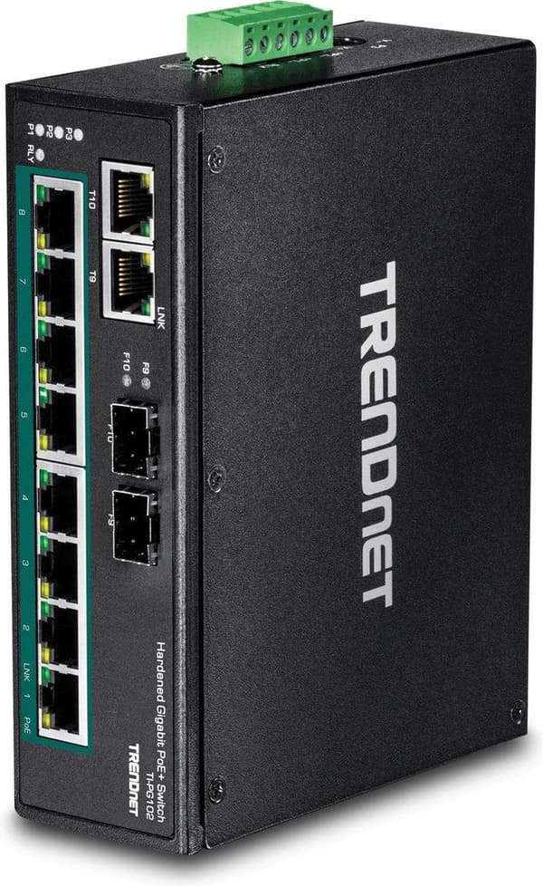 Trendnet TI-PG102 nätverksswitch Unmanaged Gigabit Ethernet (10/100/1000) Power over Ethernet (PoE) Svart