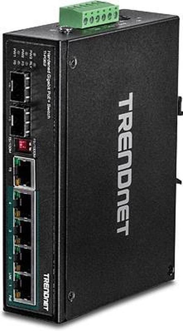 Trendnet TI-PG62 netværksswitch Ustyret Gigabit Ethernet (10/100/1000) Power over Ethernet (PoE) Sort Sort