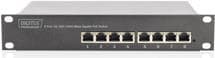 DIGITUS Professional DN-95317 - Switch - ohanterad - 8 x 10/100/1000 (PoE) - väggmonterbar - PoE Grå