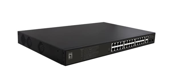 LevelOne GEP-2821 Network Switch Unmanaged Gigabit Ethernet (10/100/1000) Power over Ethernet (PoE) 1U musta (GEP-2821) musta