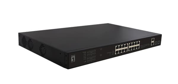 LevelOne FGP-2031 Network Switch Unmanaged Fast Ethernet (10/100) Power over Ethernet (PoE) 1U Svart (FGP-2031) Svart