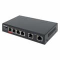 Miniatyrbild 1 av 7: Intellinet - Switch - 3 x 10/100 (PoE+) + 1 x 10/100 (Hi-PoE) + 2 x 10/100 (Uplink) - Desktop - Hög PoE / PoE+ (65 W)