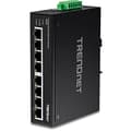 Pikkukuva 1 / 6: TRENDnet TI-E80 - kytkin - hallitsematon - 8 x 10/100 - DIN-kiskoon kiinnitettävä, seinäasennus - DC