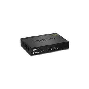TRENDnet TEG S82g 8-porttinen Gigabit GREENnet -kytkin - kytkin - 8 x 10/100/1000 - pöytäkone (TEG-S82G) musta