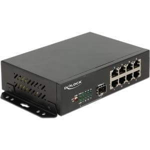 Delock - Switch - 8 x 10/100/1000 + 1 x SFP - Desktop Sort