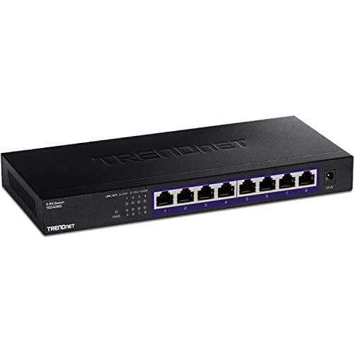 TRENDnet TEG S380 - Switch - uadministreret - 8 x 100/1000/2.5G - vægmonterbar Sort