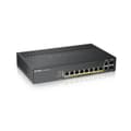 Pikkukuva 1 / 4: Zyxel GS1920-8HPv2 – 8-porttinen Gigabit Ethernet Smart Managed PoE+ -kytkin 130 watin budjetilla ja 2 Gigabitin yhdistelmäportilla hybridipilvitilass