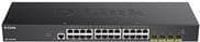 D-Link DGS 1250-28X - Kytkin - L3 Lite - Smart - 24 x 10/100/1000 + 4 x 10 Gigabit SFP+ - telineeseen kiinnitettävä