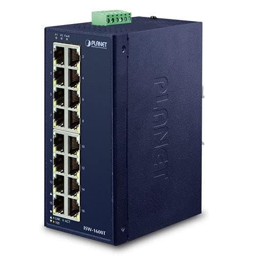 PLANET ISW-1600T Network Switch Fast Ethernet (10/100) Blå (ISW-1600T) Blå