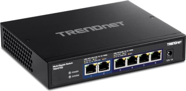 TRENDnet TEG-S762 - Switch - ohanterad - 2 x 10GBase-T + 4 x 2,5GBase-T - Desktop, väggmonterbar