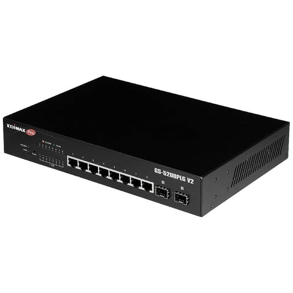 EDIMAX GS-5208PLG V2 Nätverks-switch 8 + 2 Port
