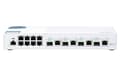 Pikkukuva 1 / 9: QNAP QSW-M408-4C - Kytkin - hallittu - 8 x 10/100/1000 + 4 x C 10G-Bit SFP+ - pöytäkone