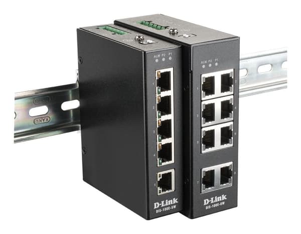 D-Link DIS-100E-5W verkkokytkin Hallitsematon L2 Fast Ethernet (10/100) Musta