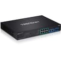 Miniatyrbild 1 av 5: TRENDnet TPE 3012LS - Switch - Smart - 8 x 10/100/1000 (PoE+) + 2 x combo Gigabit SFP - rackmonterbar - PoE+ (110 W)