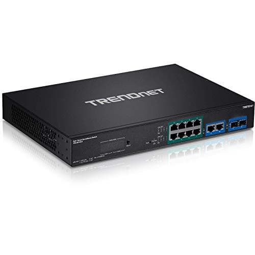 TRENDnet TPE 3012LS - Switch - Smart - 8 x 10/100/1000 (PoE+) + 2 x combo Gigabit SFP - rackmonterbar - PoE+ (110 W) Sort