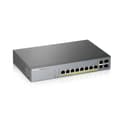 Miniatyrbild 1 av 8: Zyxel GS1350-12HP - Switch - Smart - 8 x 10/100/1000 (PoE+) + 2 x 10/100/1000 (upplänk) + 2 x Gigabit SFP (upplänk) - Desktop, rackmonterbar - PoE+ (1