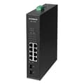Miniatyrbild 1 av 4: Edimax IGS-1210P - Switch - 8 x 10/100/1000 (PoE+) + 2 x Gigabit SFP - DIN-skena monteringsbar, väggmonterbar - PoE+ (240 W) (IGS-1210P)