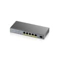 Miniatyrbild 1 av 8: Zyxel GS1350-6HP - Switch - Smart - 5 x 10/100/1000 (PoE+) + 1 x Gigabit SFP (Uplink) - Desktop - PoE+ (250 W) (GS1350-6HP-EU0101F)