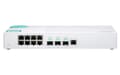 Miniatyrbild 1 av 9: QNAP QSW-308-1C - Switch - Ohanterad - 2 x 10 Gigabit SFP+ + 1 x C 10G-bitars SFP+ + 8 x 10/100/1000 - Desktop