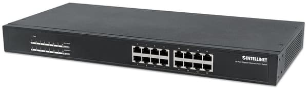 Intellinet 560993 netværksswitch Unmanaged L2 Gigabit Ethernet (10/100/1000) Power over Ethernet (PoE) 1U Sort