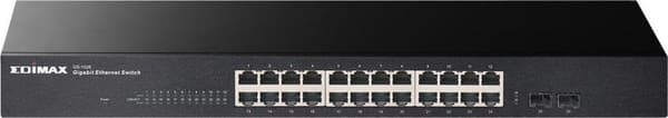 EDIMAX GS-1026 V3 Verkkokytkin 24 + 2 porttia 10 / 100 / 1000 MBit/s musta
