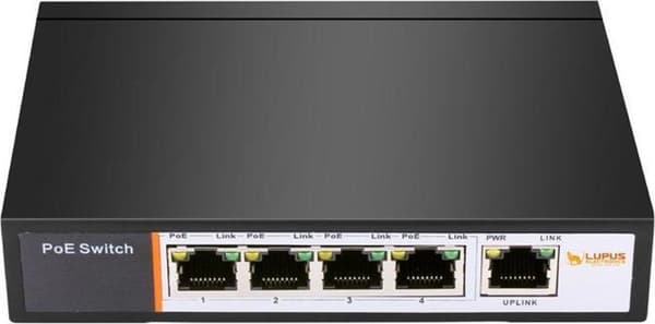 Lupus Electronics 10995 netværksswitch Fast Ethernet (10/100) Black Power over Ethernet (PoE)