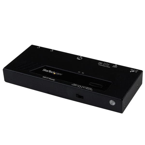 StarTech.com 2-ports HDMI-switch m - Automatisk og prioriteret skift - 1080p - Video-/lydswitch - Desktop (VS221HDQ)
