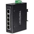Miniatyrbillede 1 af 6: TRENDnet TI-E50 - switch - uadministreret - 5 x 10/100 - DIN-skinne monteres, vægmonteres - DC