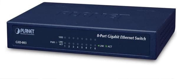 PLANET GSD-803 netværksswitch Gigabit Ethernet (10/100/1000) Blå