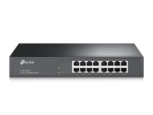 TP-Link TL-SF1016DS - Netværksswitch Sort