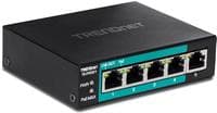 TRENDnet TE-FP051 - Switch - uadministreret - 4 x 10/100 (PoE+) + 1 x 10/100 - desktop, vægmonterbar - PoE+ (60 W) (TE-FP051)
