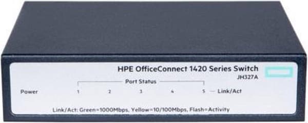 Hewlett Packard Enterprise OfficeConnect 1420 5G Unmanaged L2 Gigabit Ethernet (10/100/1000) Grå 1U Grå