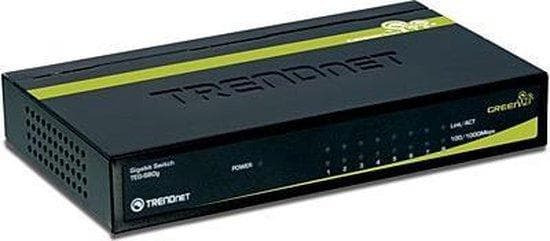 TRENDnet TEG S80G - Switch - 8 portar - Ethernet, Fast Ethernet, Gigabit Ethernet - 10Base-T, 100Base-TX, 1000Base-T - extern (TEG-S80G)
