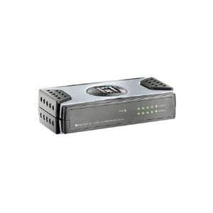 LevelOne FSW-0508TX 5-ports Mini Fast Ethernet Switch (FSW-0508TX) Svart, Grå