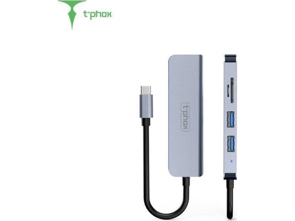 T-Phox HUB station/replikator T-PHOX TPH2041 5IN1 USB-C/HDMI USB3.0x1+USB2.0x1+HDMI 4K