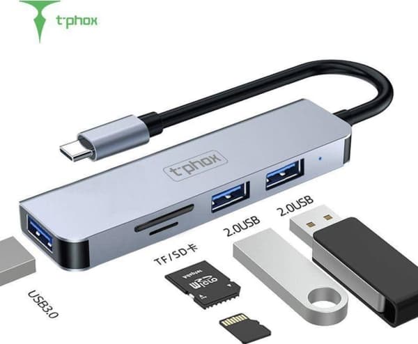 T-Phox HUB station/replikator T-PHOX TPH2041 5IN1 USB-C/HDMI USB3.0x1+USB2.0x1+HDMI 4K