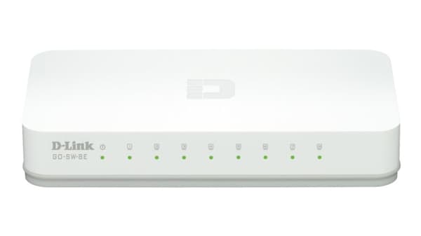 D-Link Dlinkgo 8-Port Fast Ethernet Easy Desktop Switch GO-SW-8E - Switch - 8 x 10/100 - Desktop - DC (GO-SW-8E/E)