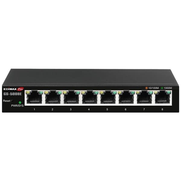 EDIMAX GS-5008E Nätverks-switch 8 Port 16 GBit/s Svart