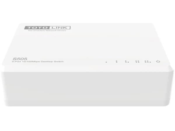 S505-V5 5 port 10/100 bryter Hvit