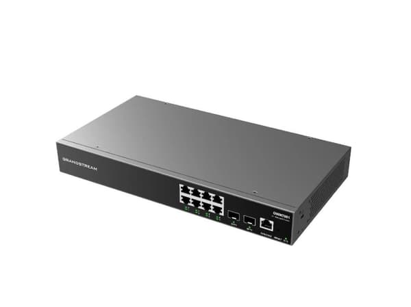 Grandstream GWN7801 - Switch - L2+ - Administrerad - 8 x 10/100/1000 + 2 x Gigabit SFP - skrivbordsmodell, rackmonterbar, väggmonterbar