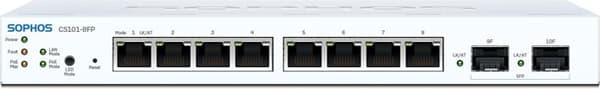 Sophos CS101-8FP - Switch - hanterad - 8 x 10/100/1000 (PoE+) + 2 x Gigabit SFP - Desktop, väggmonterbar - PoE+ (110 W) Silver