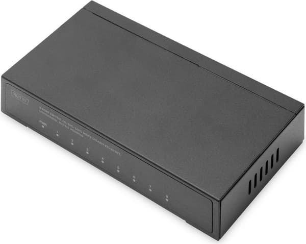 Digitus 8-portars Gigabit-switch - Desktop - Ohanterad - Metallfodral (DN-80066)