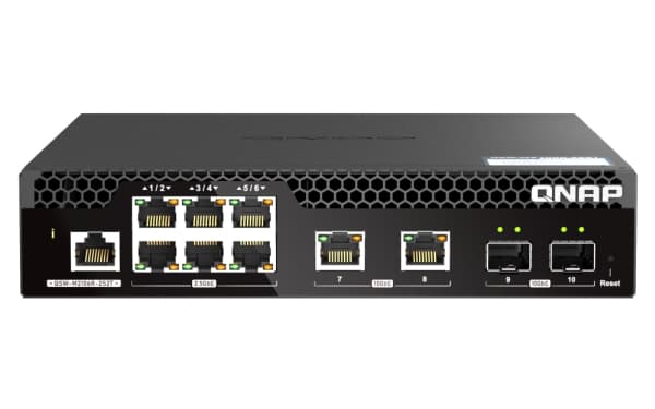 QNAP Web Managed Series - Switch - halv bredd, lager 2 - Administrerad - rackmonterbar